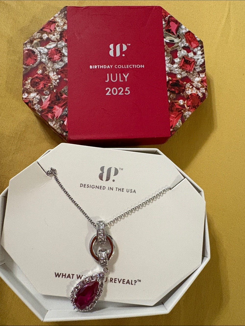 UP! Birthday Collection July 2025 Red Teardrop Pendant Necklace